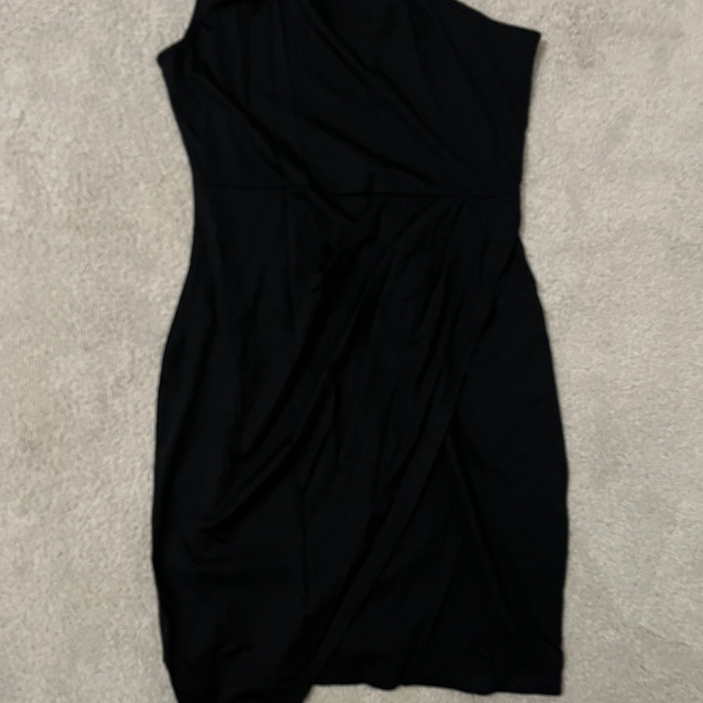 Black one shoulder dress